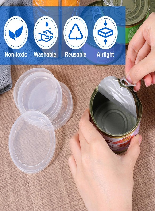 Ajcotahm 8 PCS Dog Food Can Covers Lids, 75 mm Reusable Pet Food Can Covers, Plastic Transparent Tight Seal Lids for Dog Cat Foods Saver for Canned Goods - Image 4